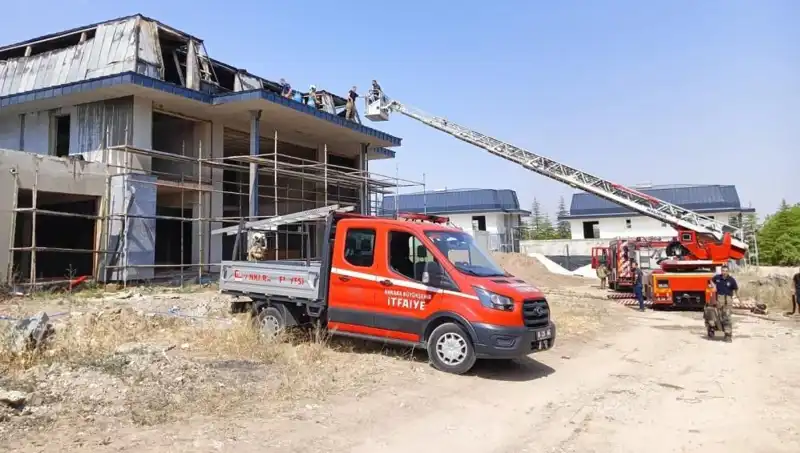 Ankara Gölbaşı’nda Villa Alanında Korkutan Yangın: Can ve Mal Kaybı Olmadı