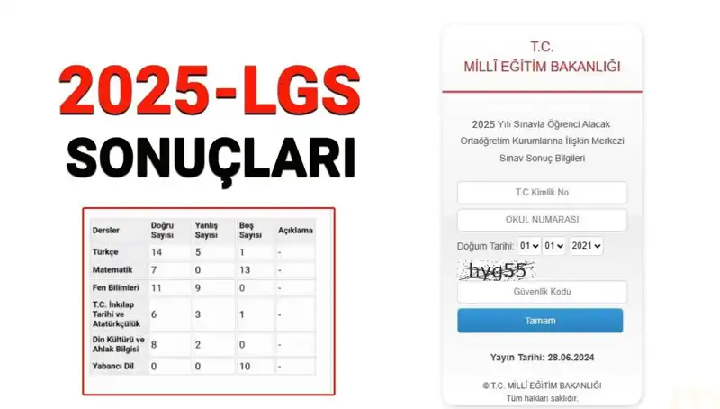 2025 LGS Sınav Sonuçları Açıklanıyor! Sabırsız Bekleyiş Sona Eriyor