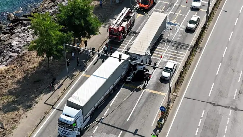 Karadeniz Sahil Yolu'nda Feci Kazada TIR Şoförü Hayatını Kaybetti