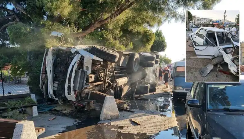 Freni Patlayan Kamyon Trafik Işığında Dehşet Saçtı